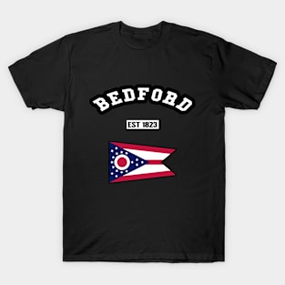 🐱‍👤 Bedford Ohio Strong, Buckeye State Flag, 1823, City Pride T-Shirt